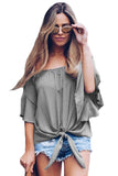 Off The Shoulder Knot Front Top