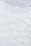 Eyelet Pattern Ruffle Tank Top