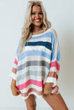 Striped Knit Top with Chest Pocket