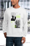 Letter Pattern Print Crew Neck Men's Graphic Sweatshirt