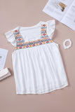 Embroidered Babydoll Top