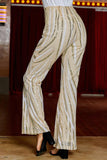 Apricot Swirl Sequin Kick Flare Pants