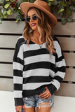 Striped Colorblock Knit Sweater