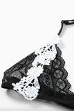 Contrast Lace Trim French Maid Lingerie Set