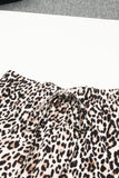 Colorblock Leopard Short Sleeve and Shorts Loungewear