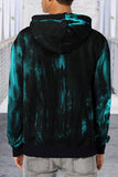 Tie-dyed Print Kangaroo Pocket Men's Hoodie