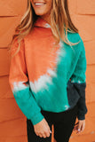 Colorblock Tie-dye Hoodie