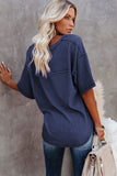 V Neck Short Sleeve Knit Tee