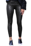 Shiny Leopard Textured Leggings