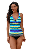 Tie-dye Racerback Tankini Swimsuit