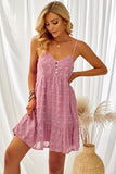 Polka Dot Texture Slip Mini Dress