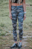 Mid Waist Ankle-length Camouflage Leggings