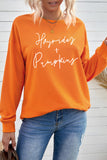Hayrides Pumpkin Long Sleeve Pullover Sweatshirt