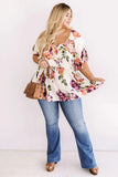 Plus Size Floral Babydoll Tunic Top