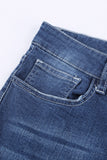 Medium Wash High Rise Distressed Skinny Jeans