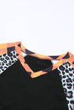 Leopard Plaid Ruffled Long Sleeve Mini Dress