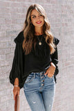 Ruffle Lantern Long Sleeve Top