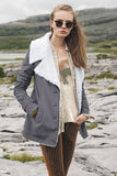 Lapel Collar Button Fleece Jacket