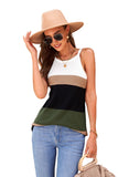 Color Block Knitted Tank Top