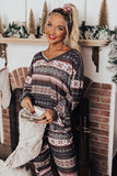 Christmas Snowflake Print Long Sleeve and Joggers Lounge Set