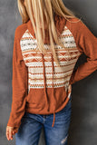 Aztec Cowl Neck Sweatshirt