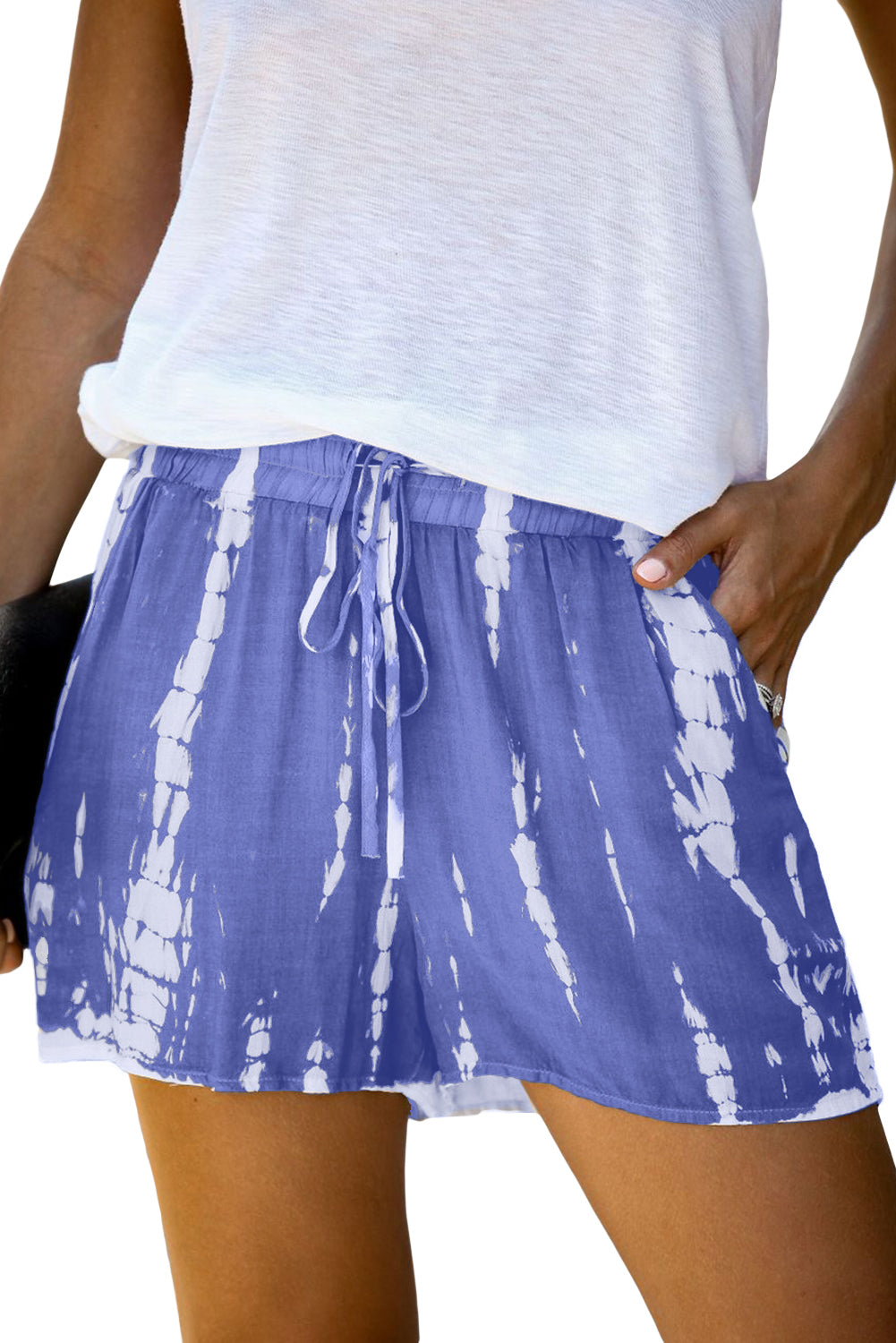 Tie Dye Drawstring Casual Shorts