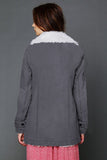 Lapel Collar Button Fleece Jacket