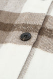 Plaid Print Pocket Women Shacket