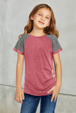 Raglan Sleeve Kid Tee with Side Buttons