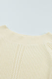 Plain Off Shoulder Knit Pullover Sweater