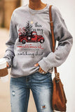 Merry Christmas Plaid Leopard Tree Pattern Sweatshirt