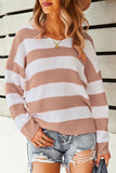 Striped Colorblock Knit Sweater