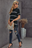 Tie-dye Stripe Casual T-Shirt