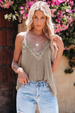 Lace Splicing V Neck Cami Top
