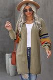 Striped Balloon Sleeve Cardigan
