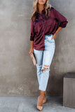Satin Button Shirt with Pocket