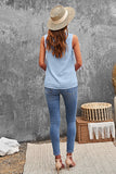 Crochet V Neck Textured Tank Top