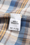 Plaid Pattern Asymmetric Buttons Shirt