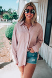Oversized Bleach Stained Shirt with Chest Pockets