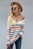 Multicolor Striped Knit Sweater