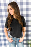 Solid Color Crew Neck Tee