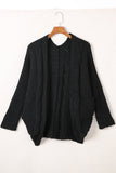 Chunky Knit Solid Cardigan with Pocket