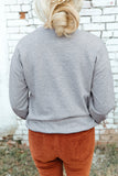 Christmas Letter Round Neck Shift Casual sweatshirt