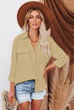 Turn-down Collar Pocketed Button Shirt