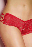 Crisscross Hollow-out Sides Lace Thong Panty