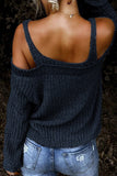 Blue Dew Shoulder Juliette Knitted Sweater