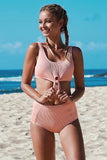 Knot Cropped Bikini Set