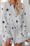 Floral Print White Knit Lounge Set