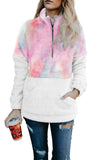 Tie-dye Fluffy Fleece Pullover Sweatshirt