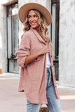 Plush Button Down Pocketed Shirt Jacket
